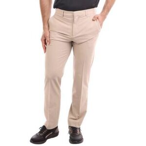 Perry Ellis Dress Pants Mens 32x30 Khaki Flat Front Stretch Portfolio Trouser